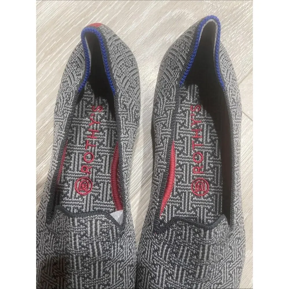 Rothy's size 9 Grid gray charcoal woman's Loafers